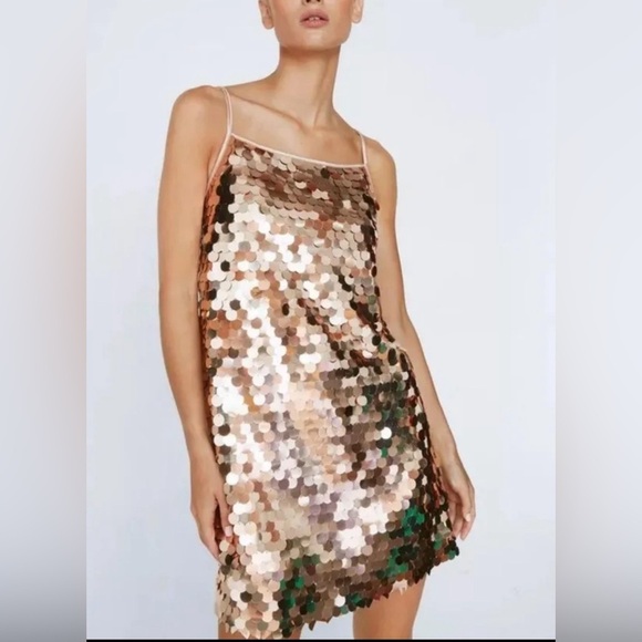 Motel Rocks | Dresses | Motel Urban Outfitters Rose Gold Sequin